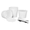 Karat Food Bucket with Lid, 130 oz, 8.46in. Dia x 6.6in.h, White, Paper, 150PK C-FB130W_BUNDLE - alternate 4